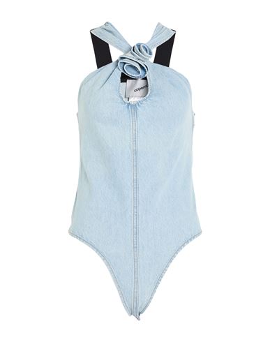 Woman Bodysuit Blue Size 10 Cotton