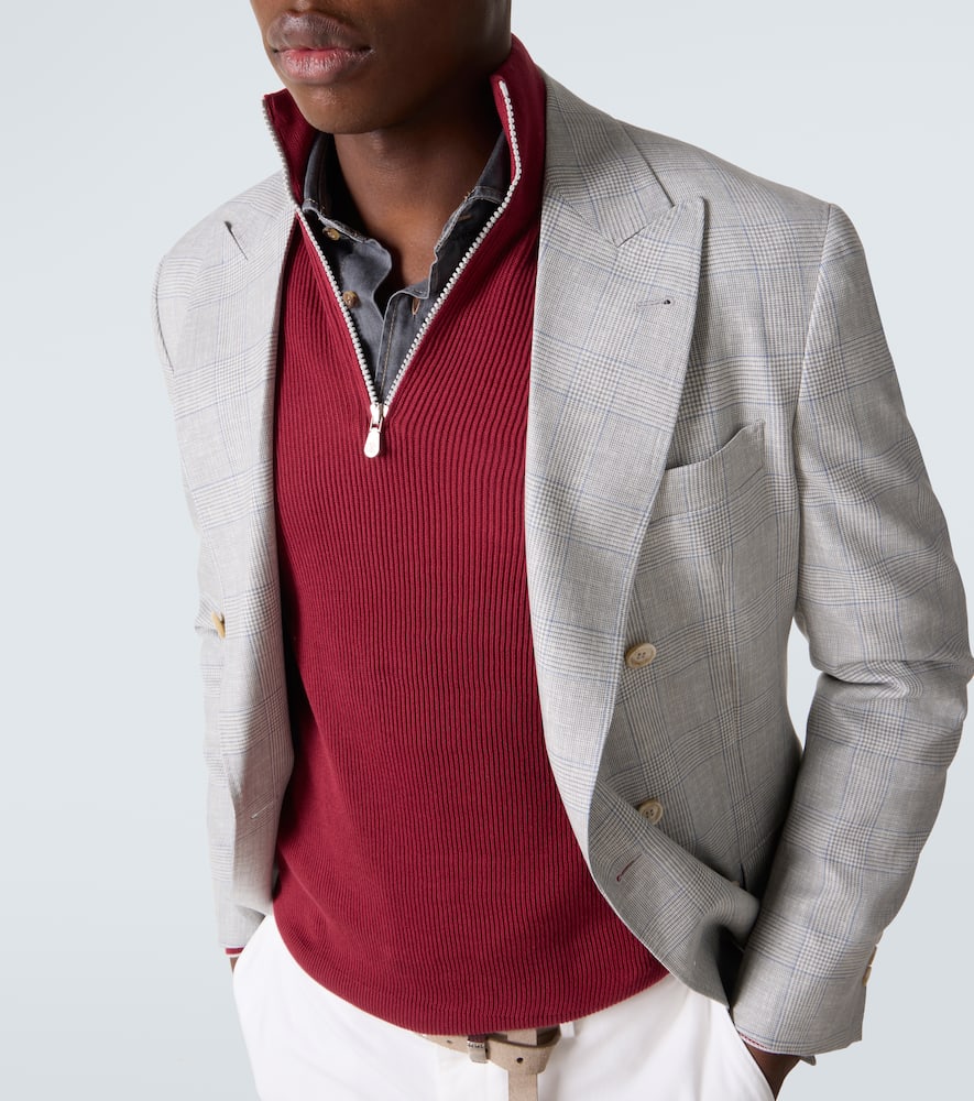 Ribbed-knit cotton sweater