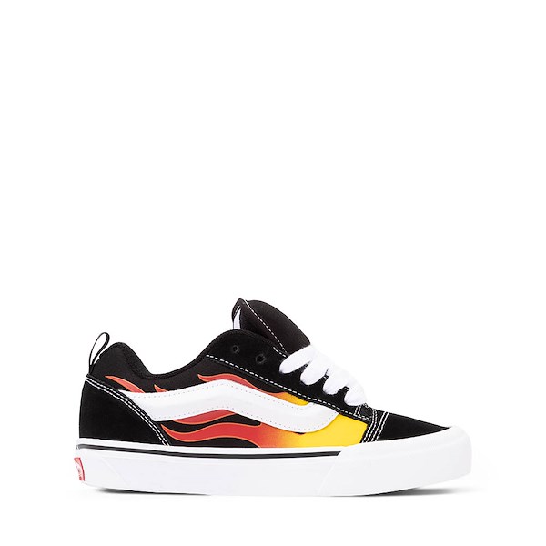 Vans Knu Skool Skate Shoe - Little Kid - Black / Flame