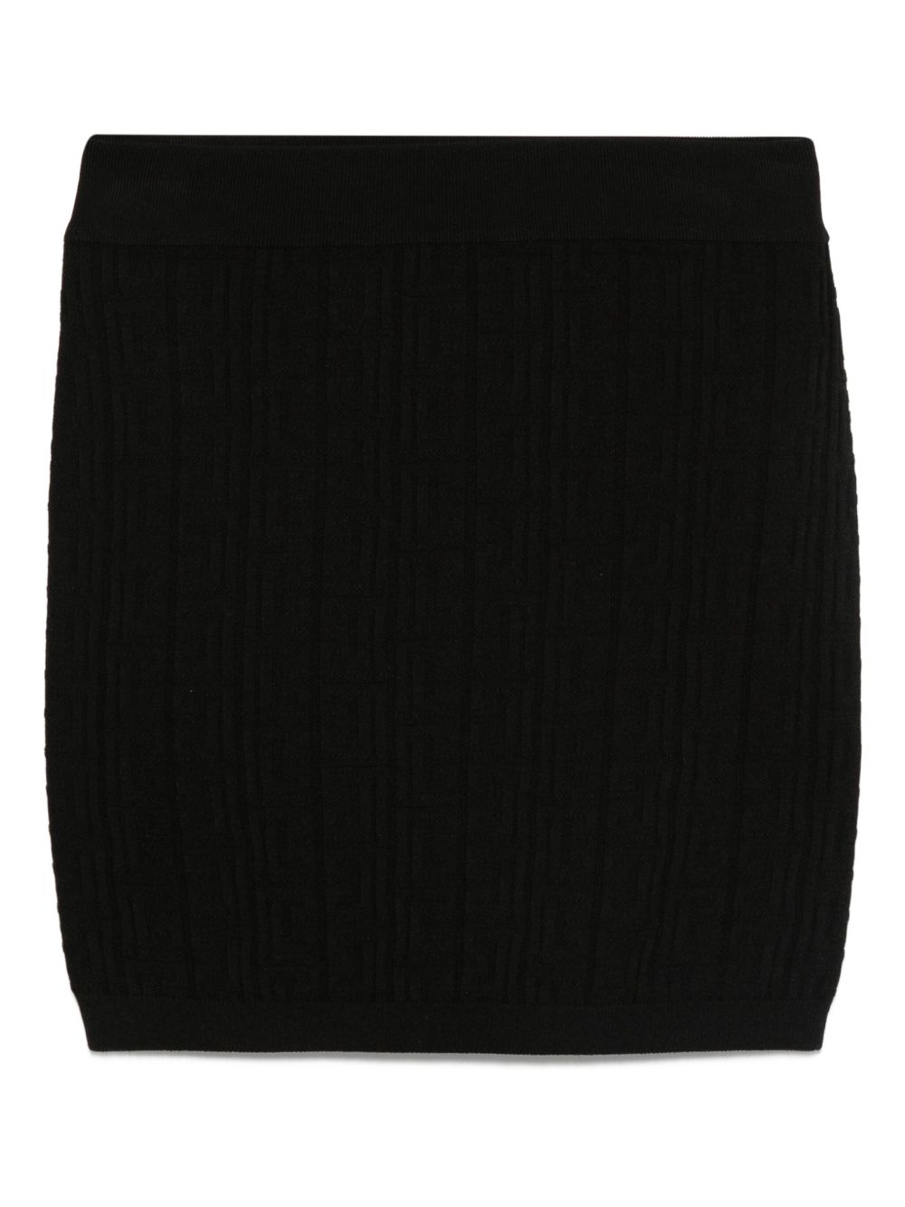 Ribbed-knit skirt - Black