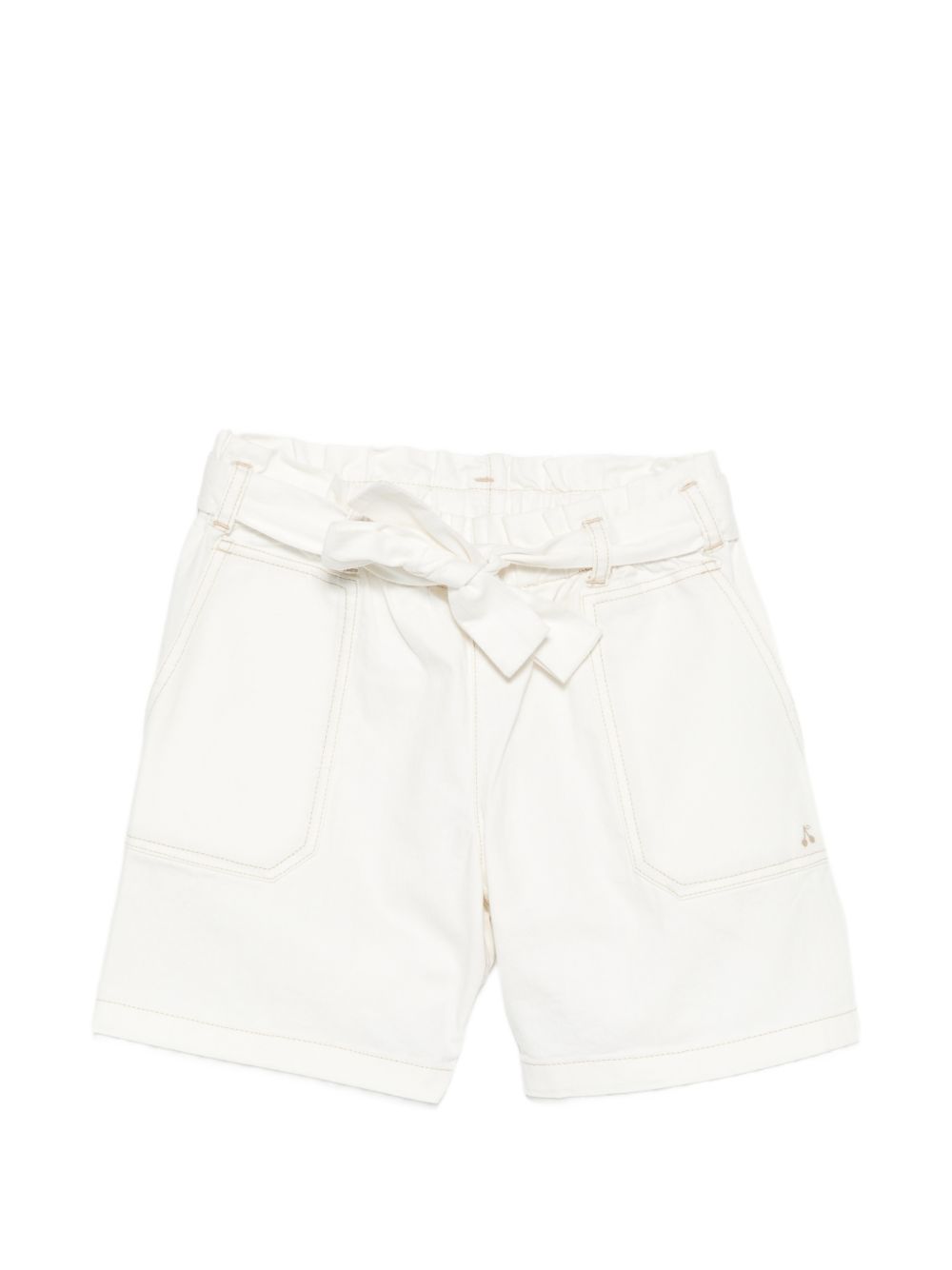 Girls' Back Patch Pocket Drawstring Waist Mini Shorts