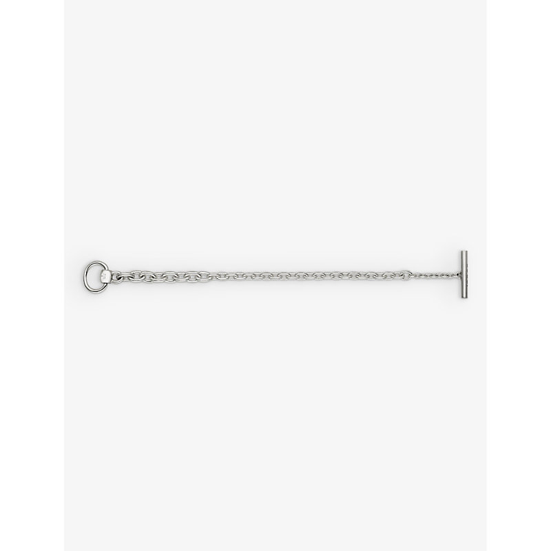 Womens Silver Horsebit Sterling Silver Bracelet 