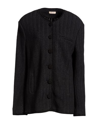 Woman Jacket Black Size 2 Cotton, Viscose