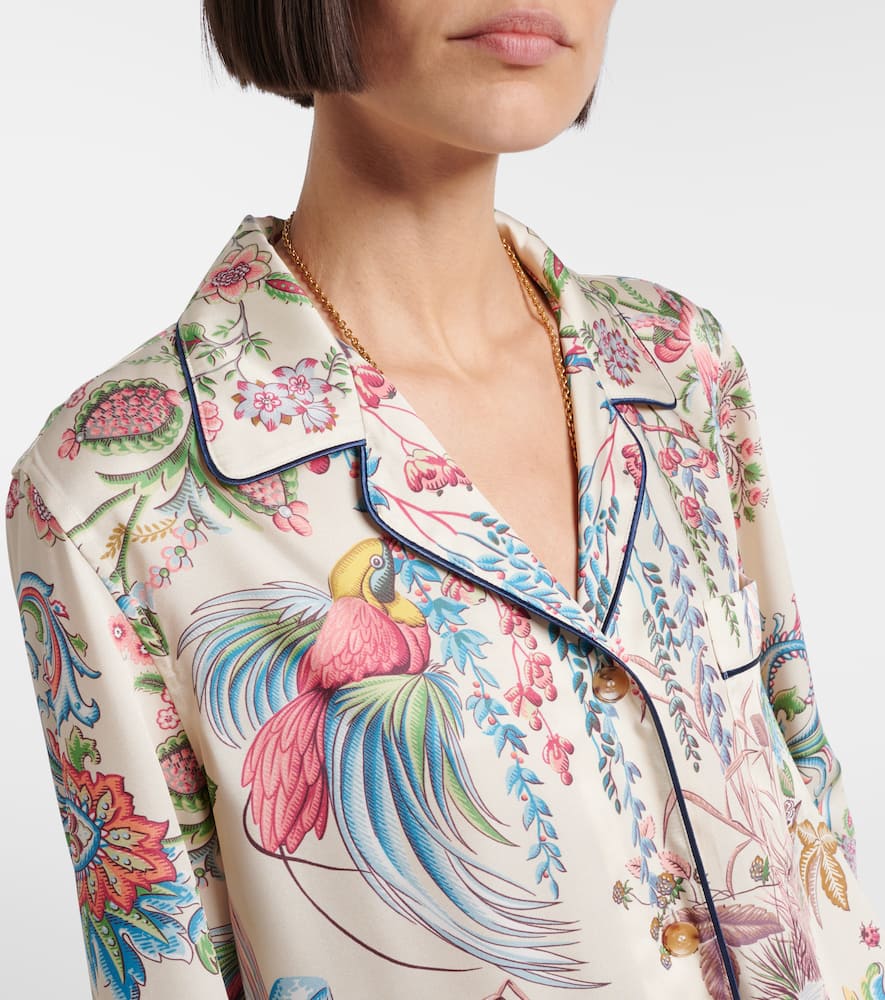 Printed bowling shirt