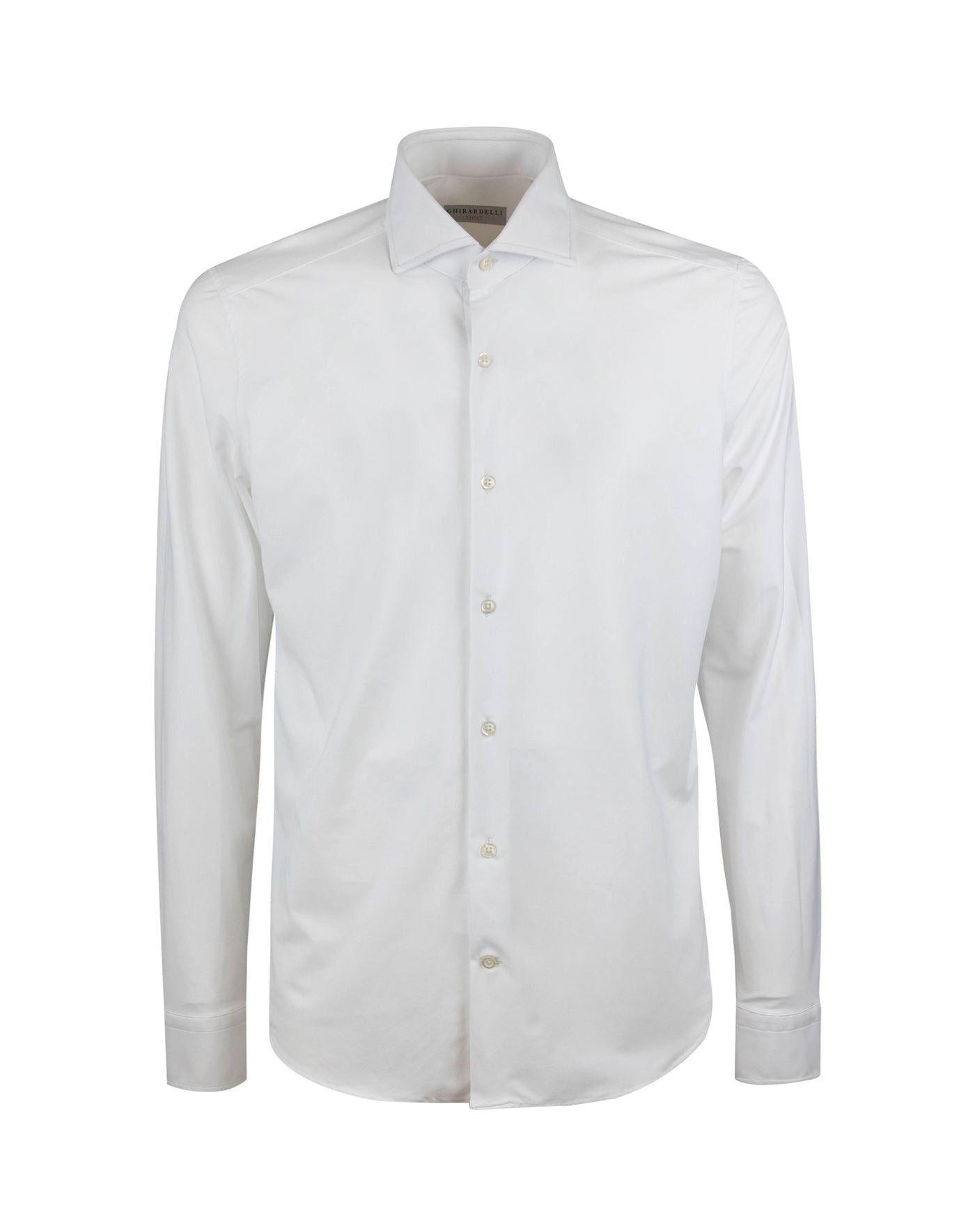 Classic Stretch Polyamide Shirt — White