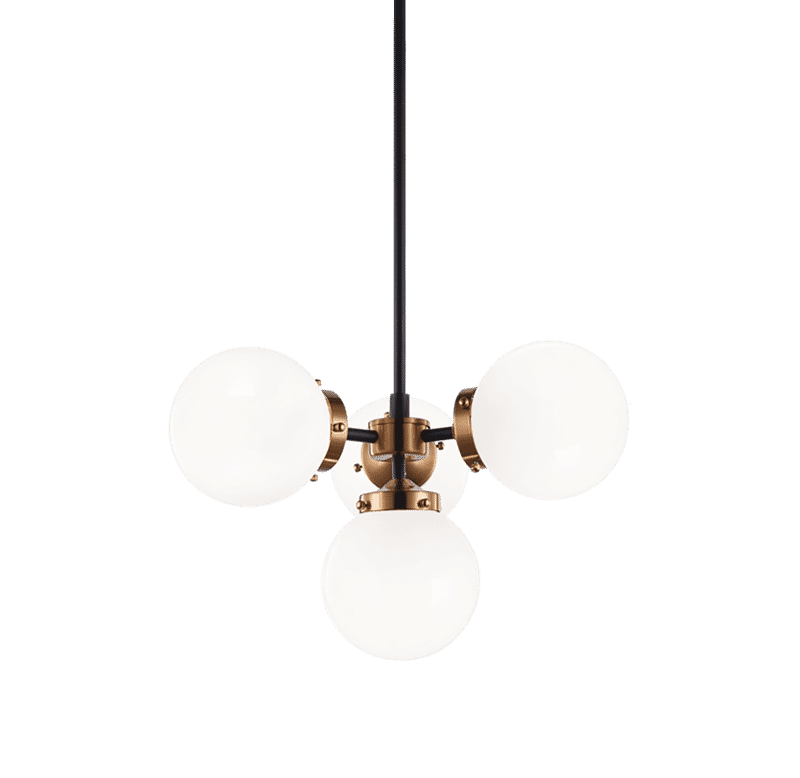 Aged Gold Brass Four Light Pendant from the Maru Collection