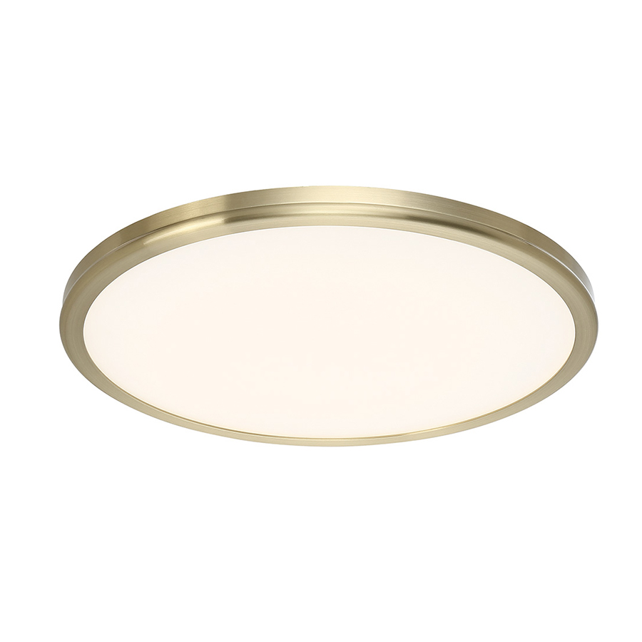 Brushed Brass LED Flush Mount from the Geos Collection