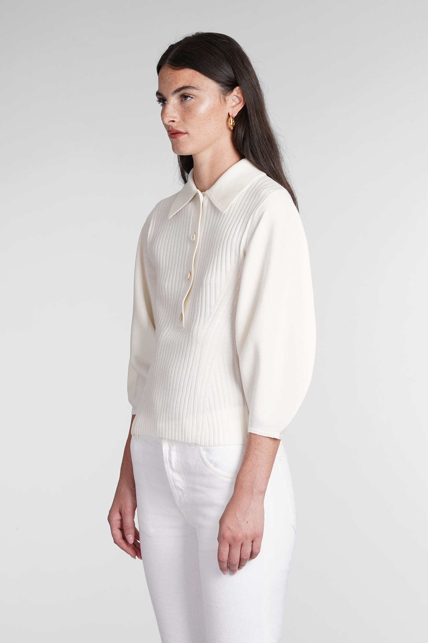 Knitwear In Beige Wool