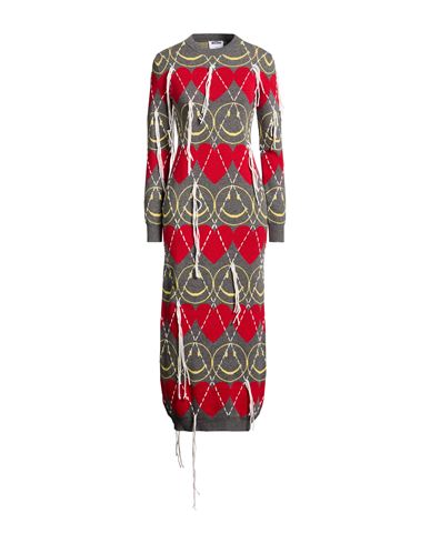 X Smiley World Woman Maxi dress Grey Size 4 Wool, Polyamide, Viscose, Cashmere