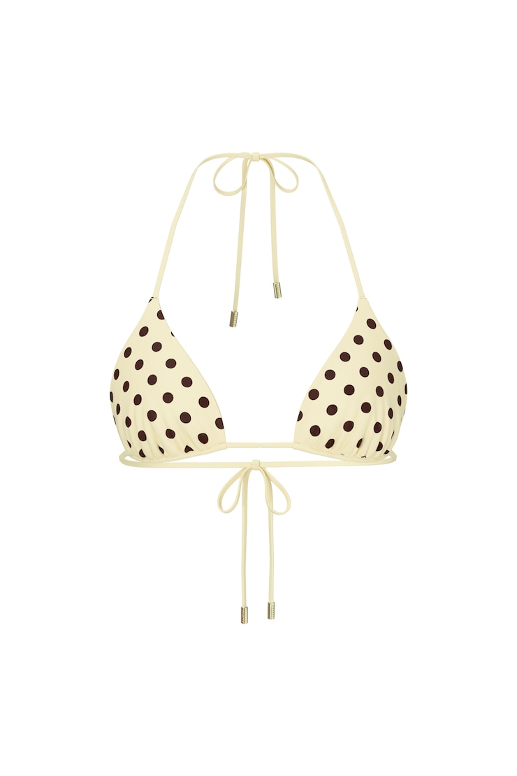 Reversible Slider Triangle Bikini Top - Yellow - Women Clothing