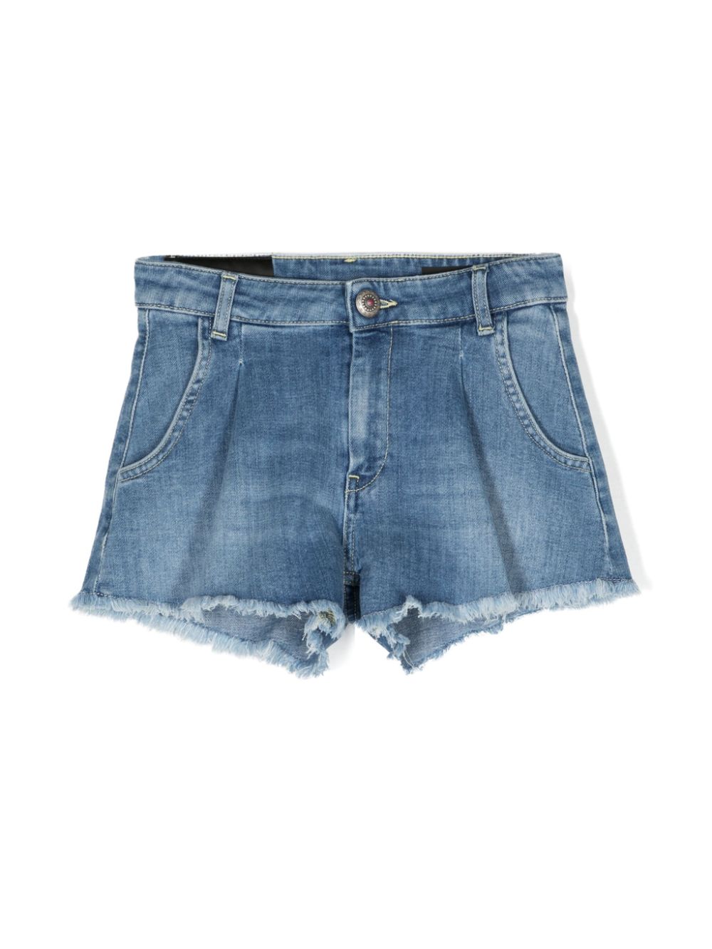 Frayed denim shorts - Blue