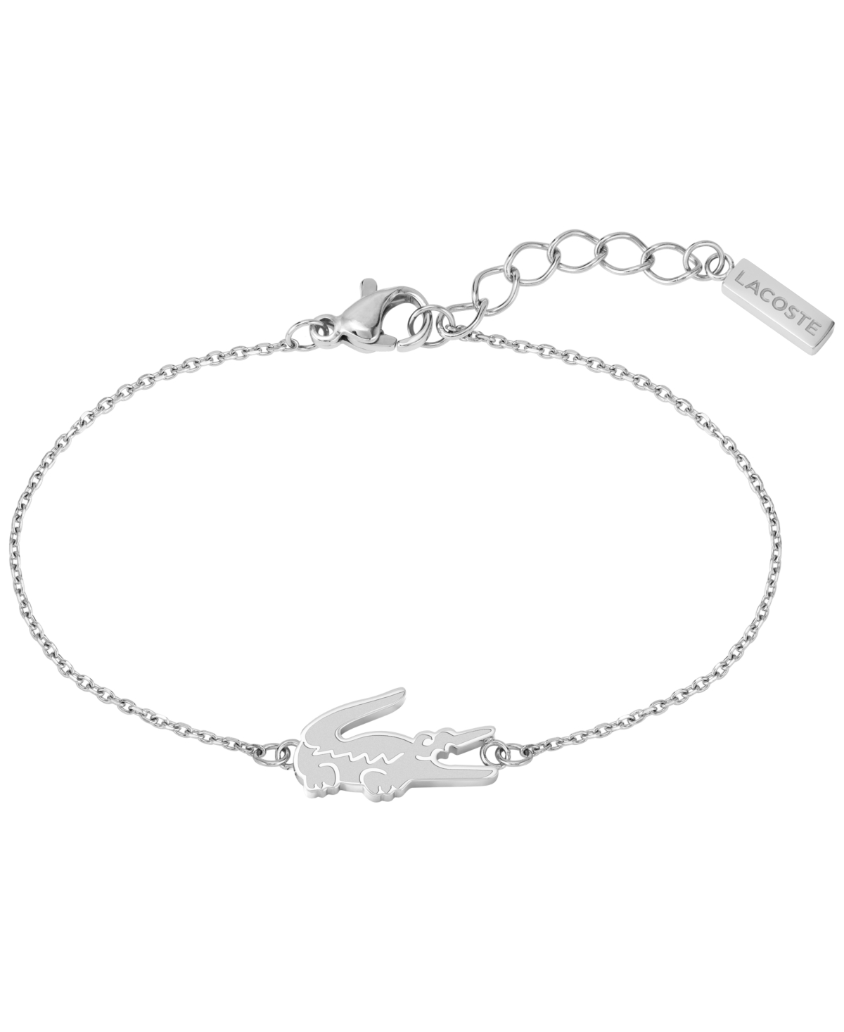 Stainless Steel Crocodile Bracelet - Silver