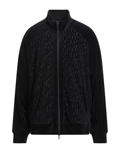 Man Sweatshirt Midnight blue Size L Cotton, Polyamide