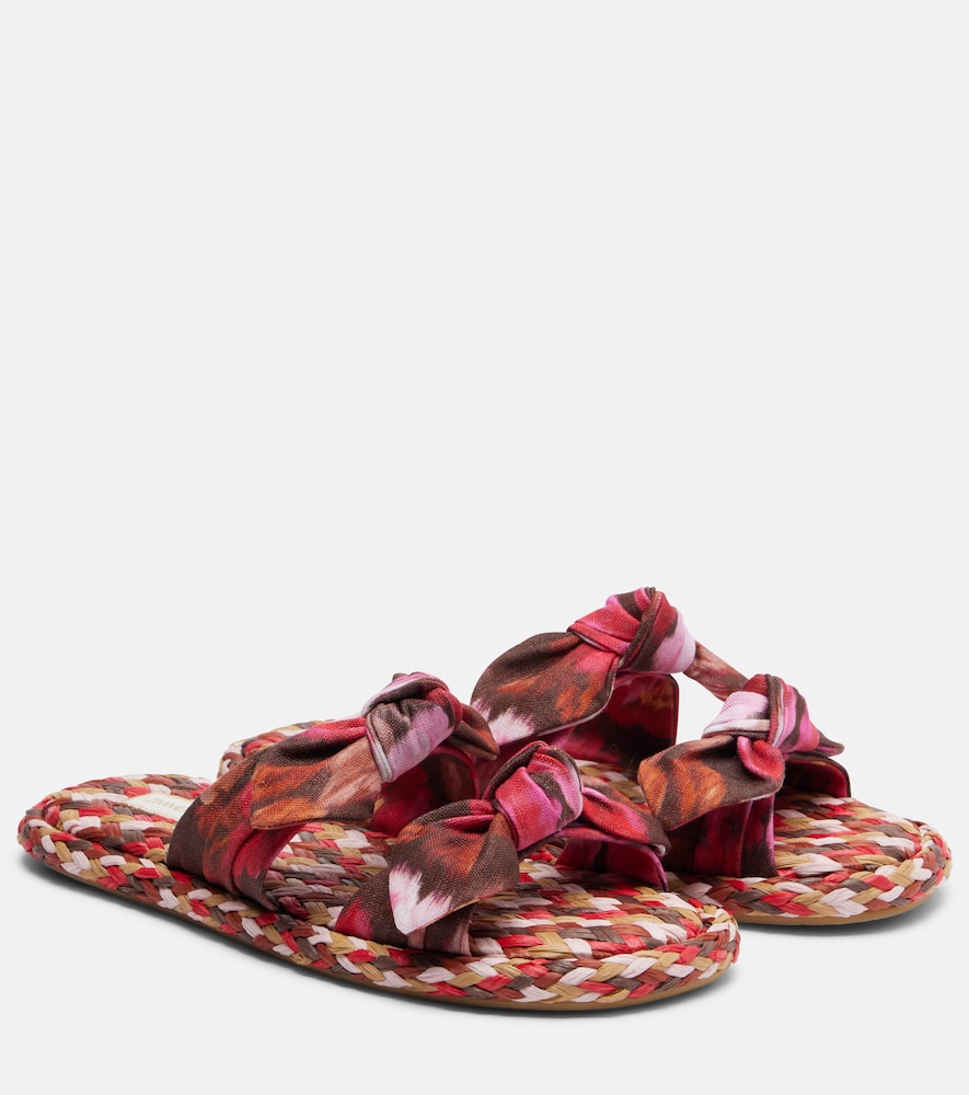 Carousel printed espadrille slides