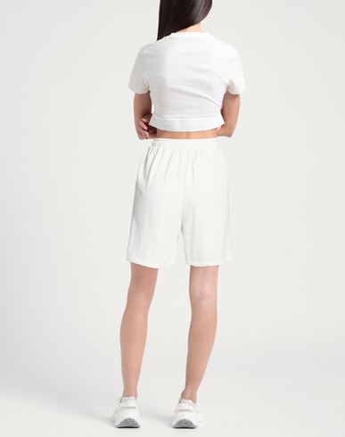 Woman Shorts & Bermuda Shorts White Size S Cotton, Lyocell, Polyester
