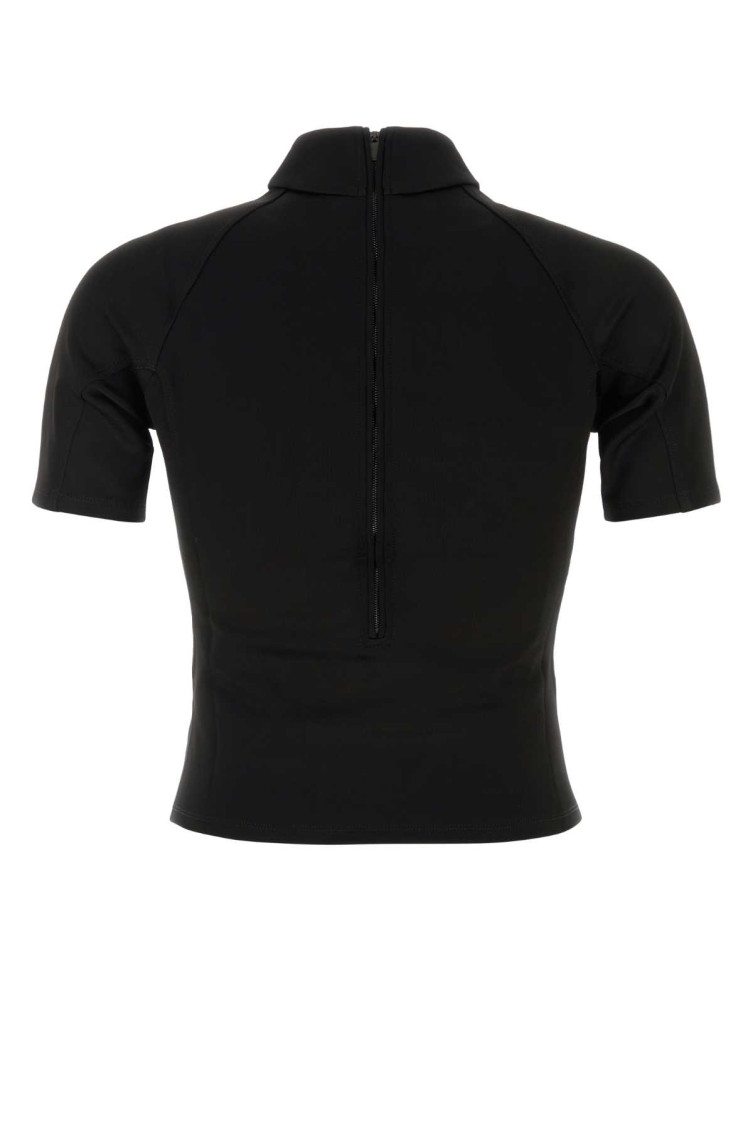 Black Mock Collar T-Shirt