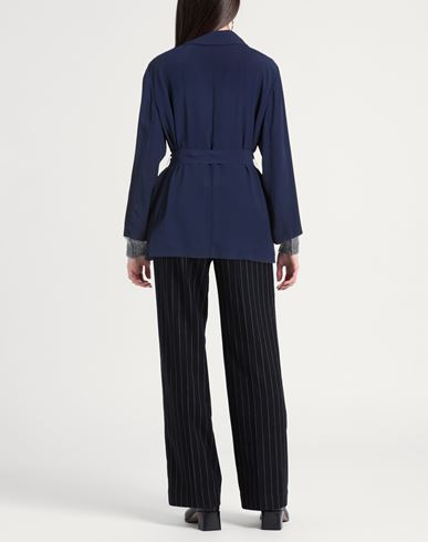 Woman Blazer Navy Size 4 Acetate, Silk