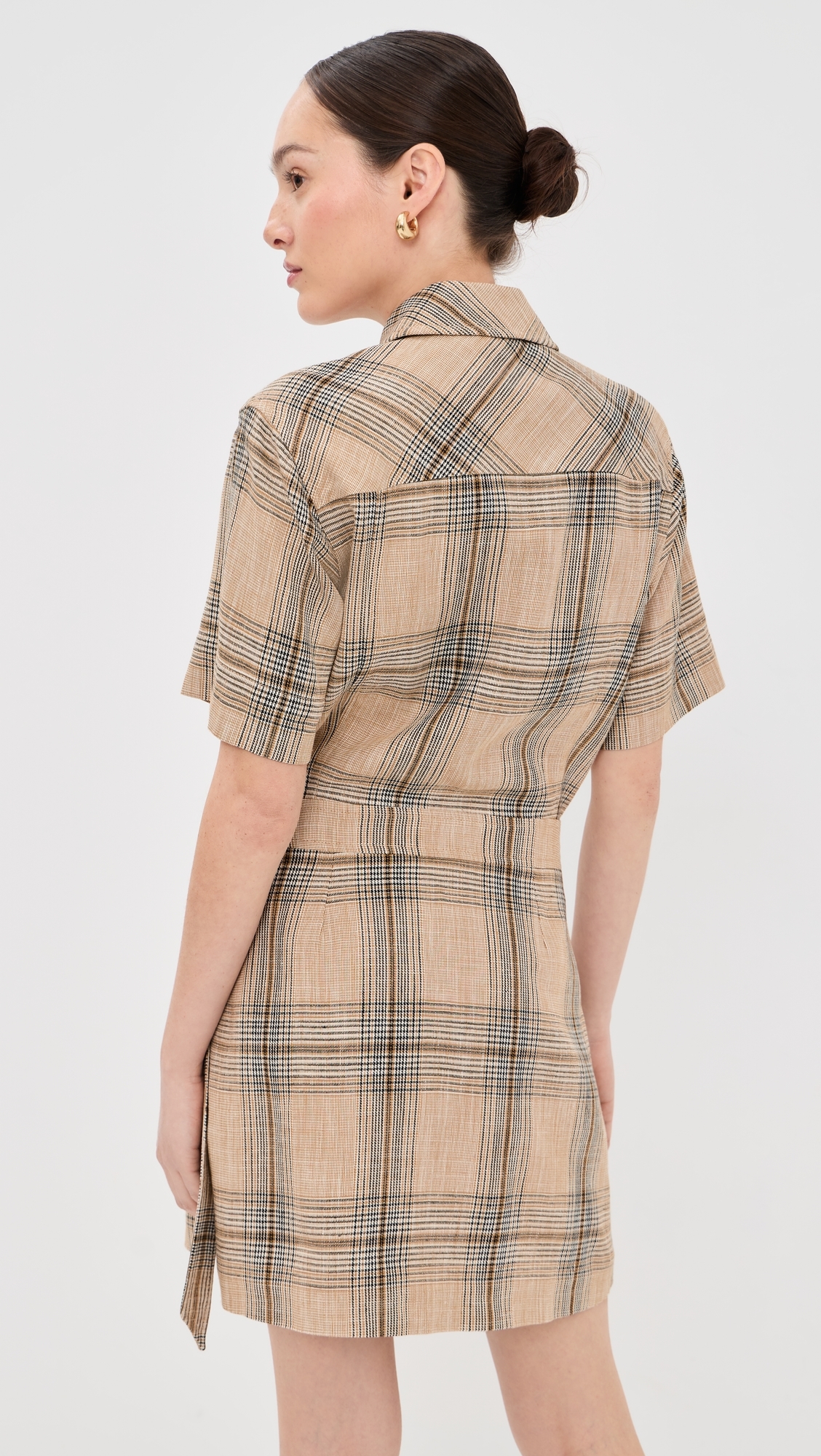 Jensen Wrap Dress Rattan Plaid