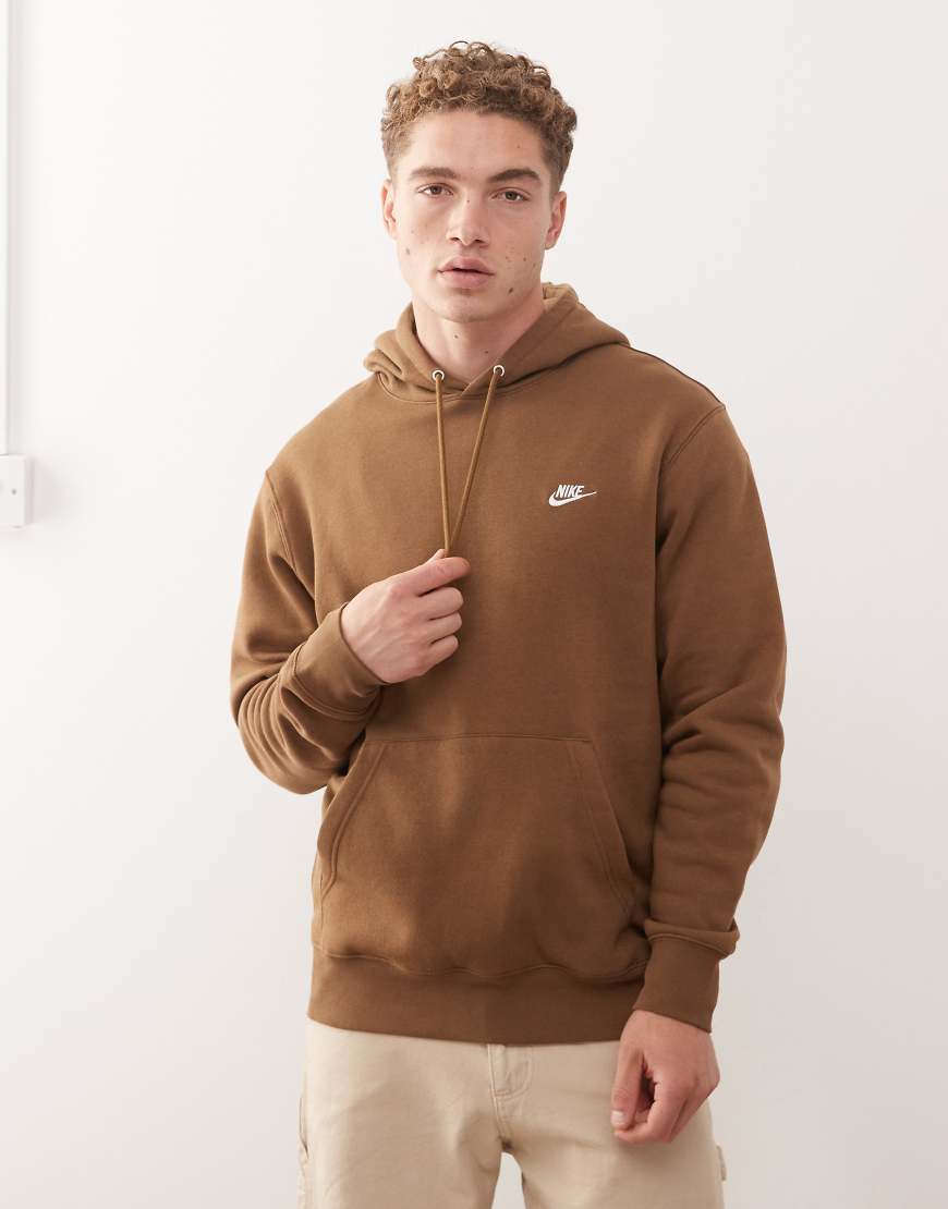 Club hoodie in brown