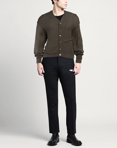 Man Cardigan Military green Size 3 Acrylic, Wool