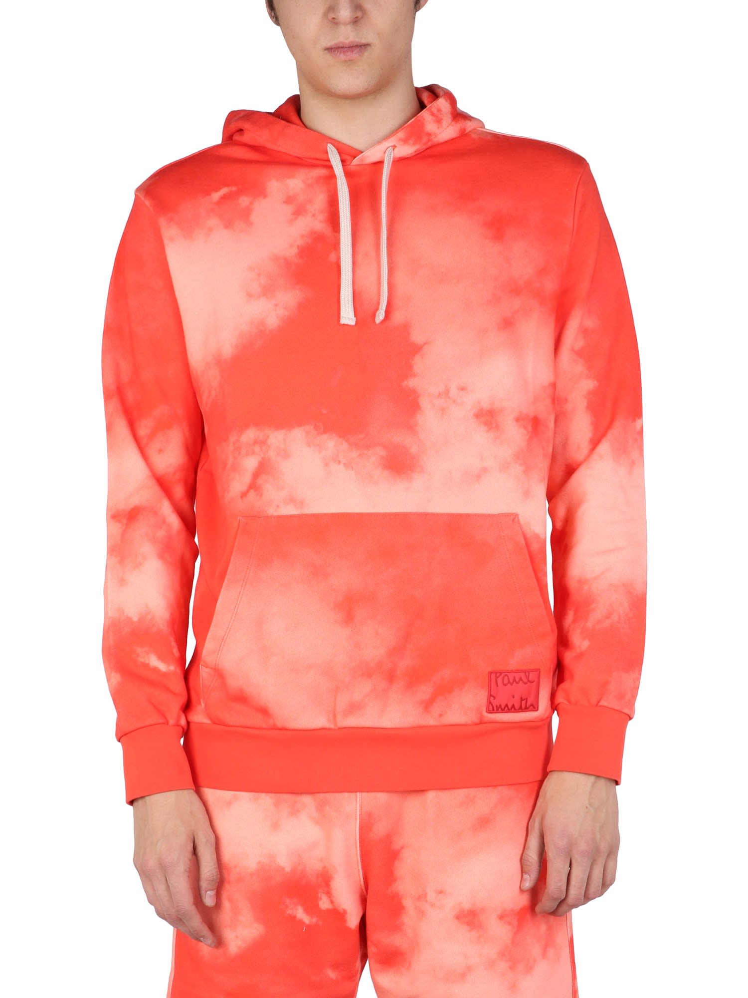 Cloud-print pullover hoodie