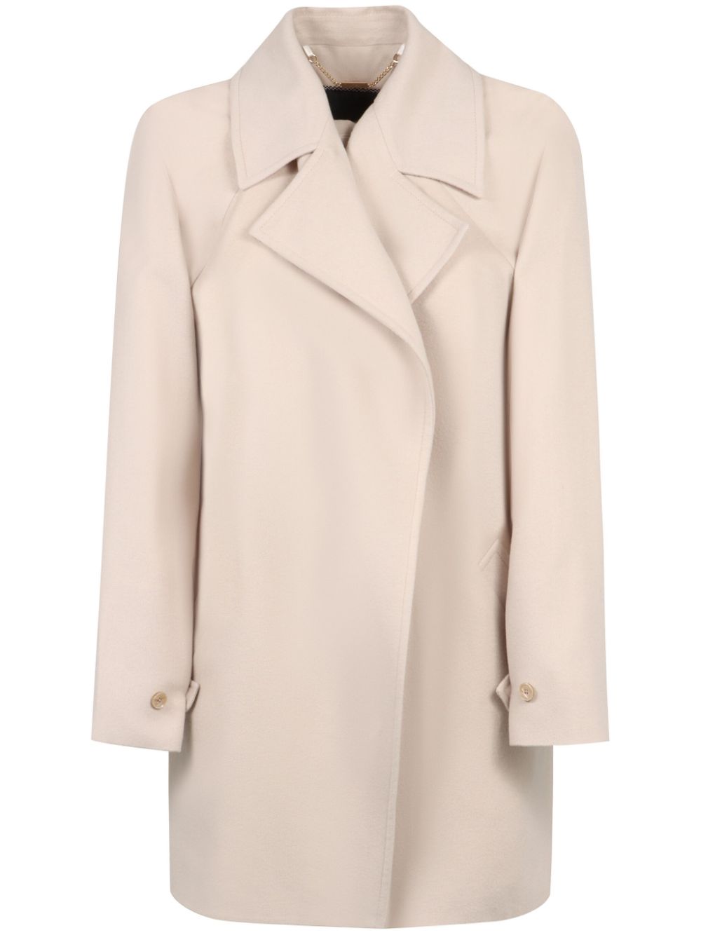 Single-breasted wool jacket - Neutrals
