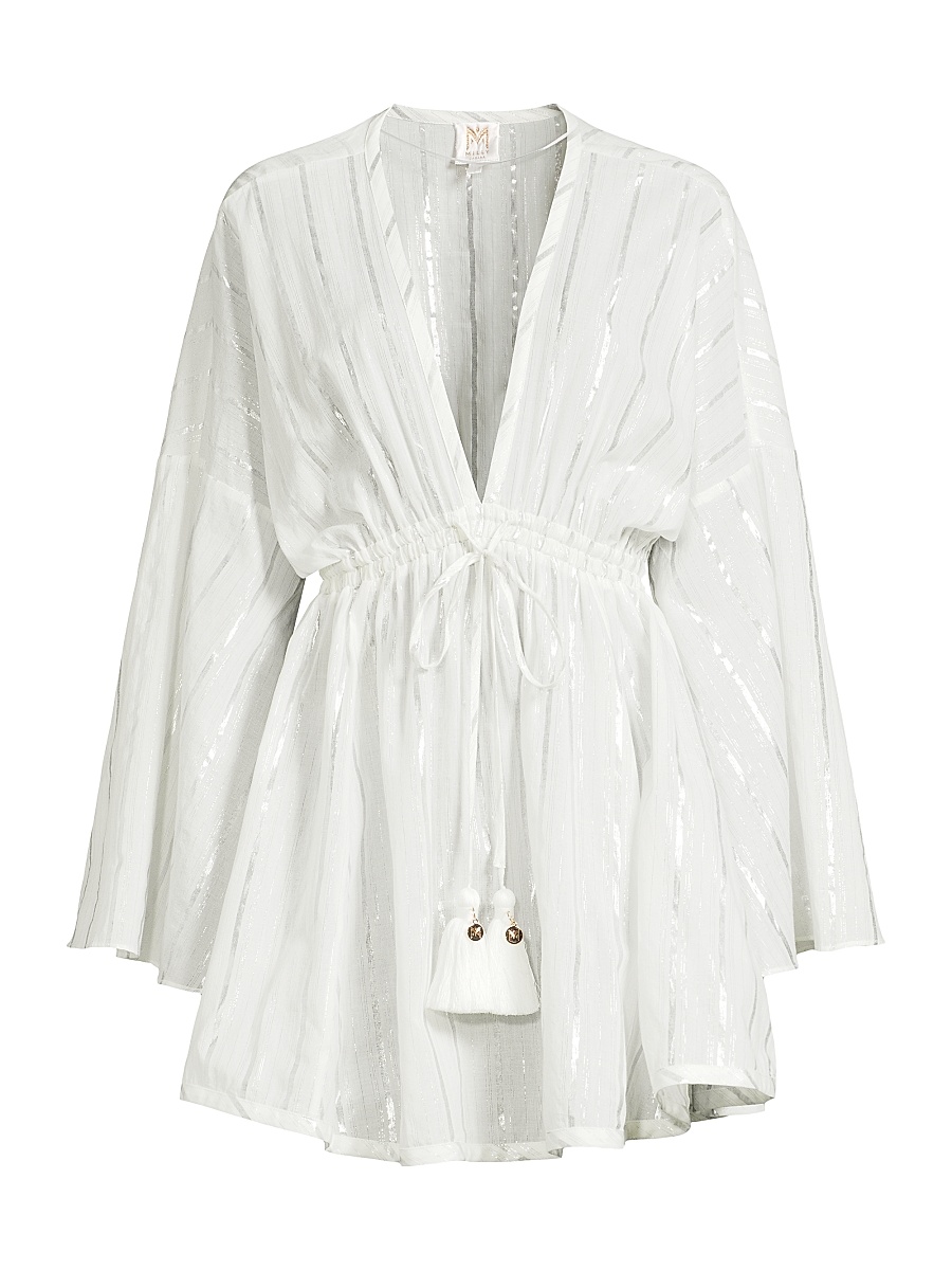 Women's Olympia Stripe Cover-Up Dress - White