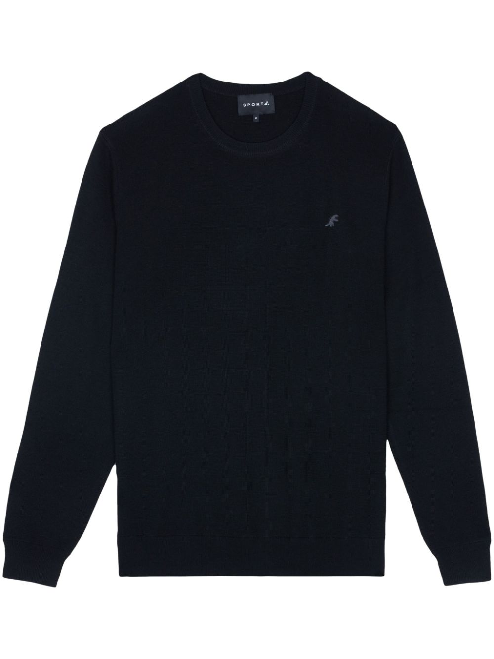 Logo-embroidered jumper - Black