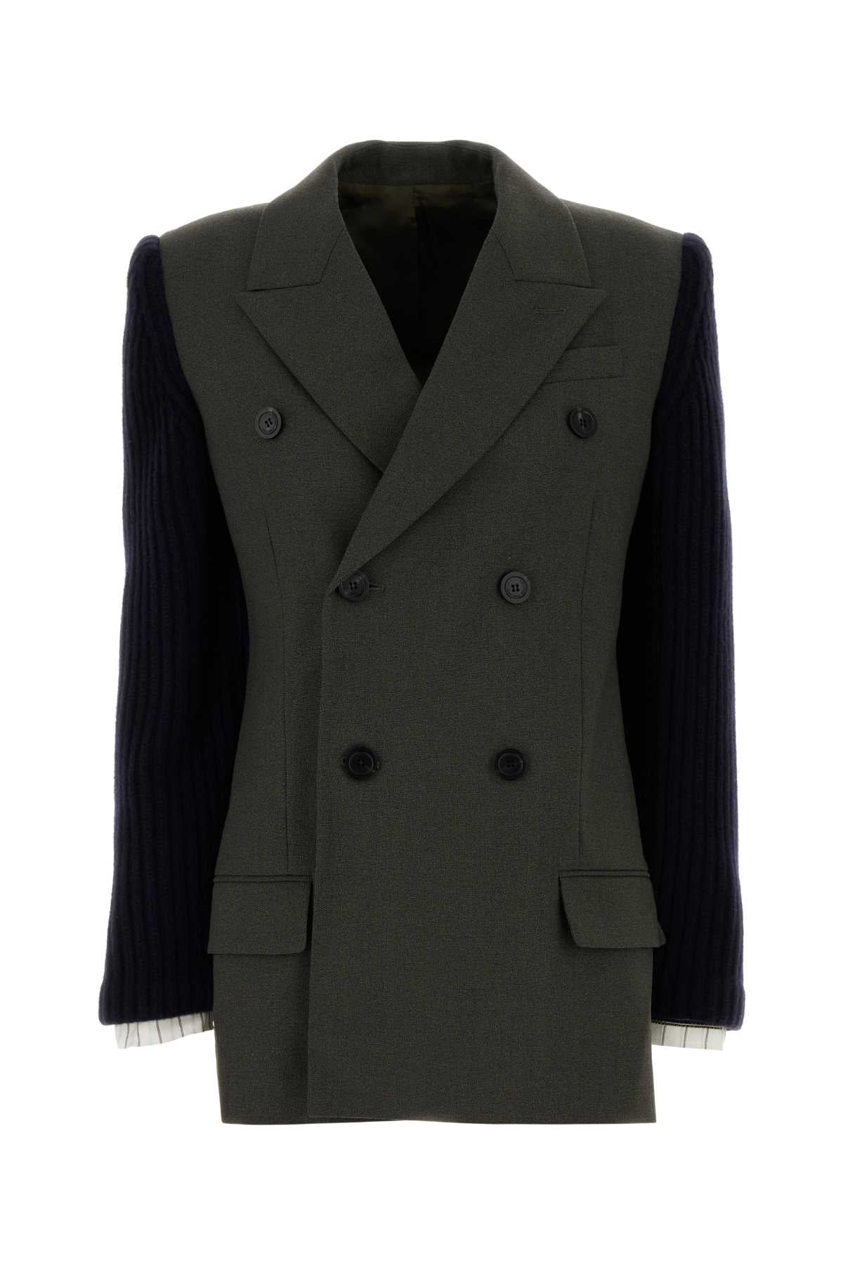 Breasted Blazer — Khaki