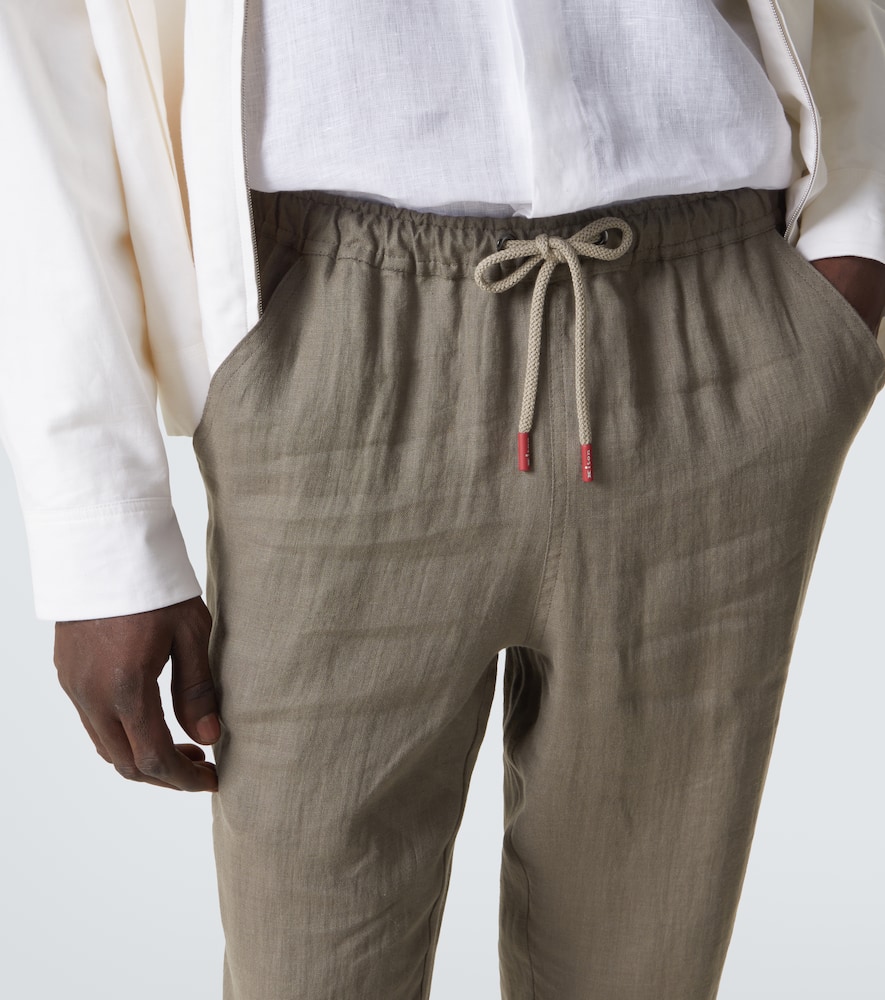 Linen slim pants