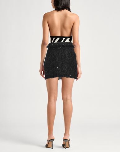 Msgm Woman Mini skirt Black Size 2 Polyester, Cotton, Acrylic, Wool, Polyamide