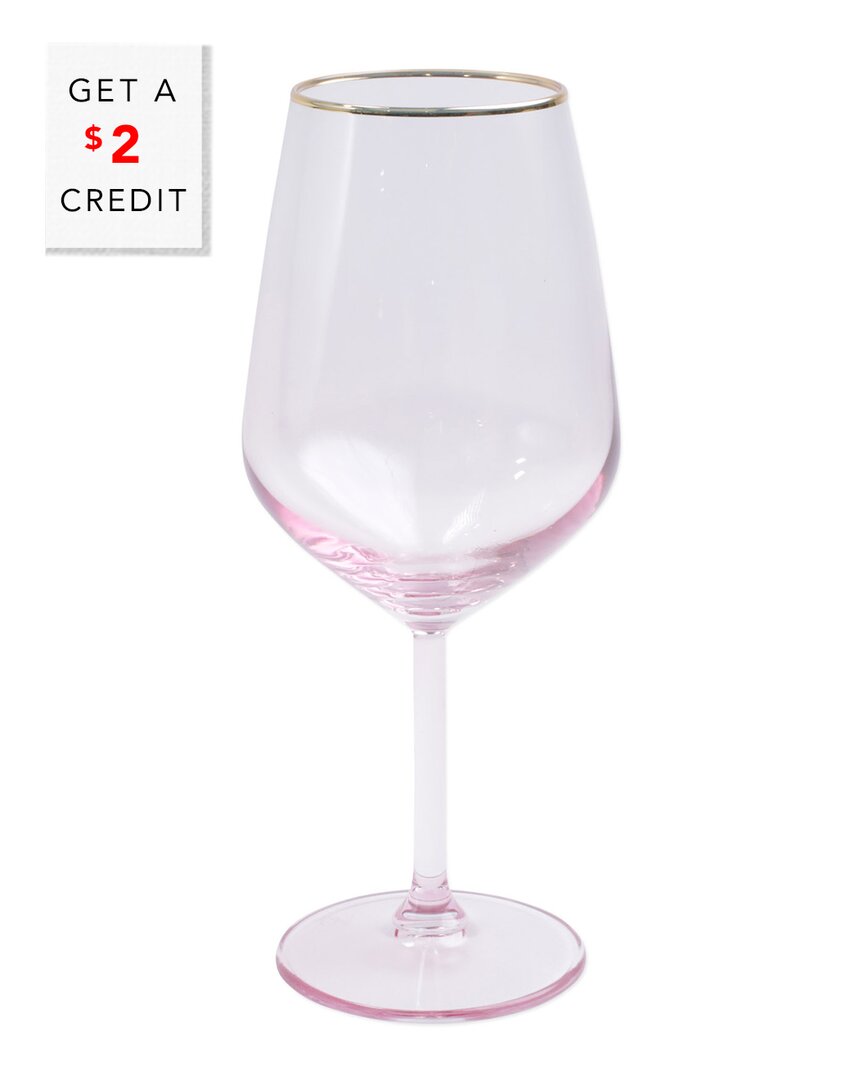 Viva By Rainbow Pink Wine Glass With $2 Credit