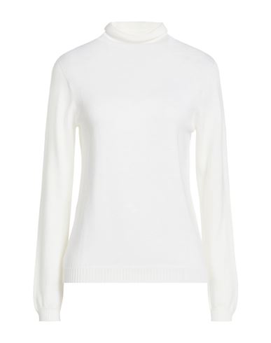 Woman Turtleneck Cream Size 4 Virgin Wool