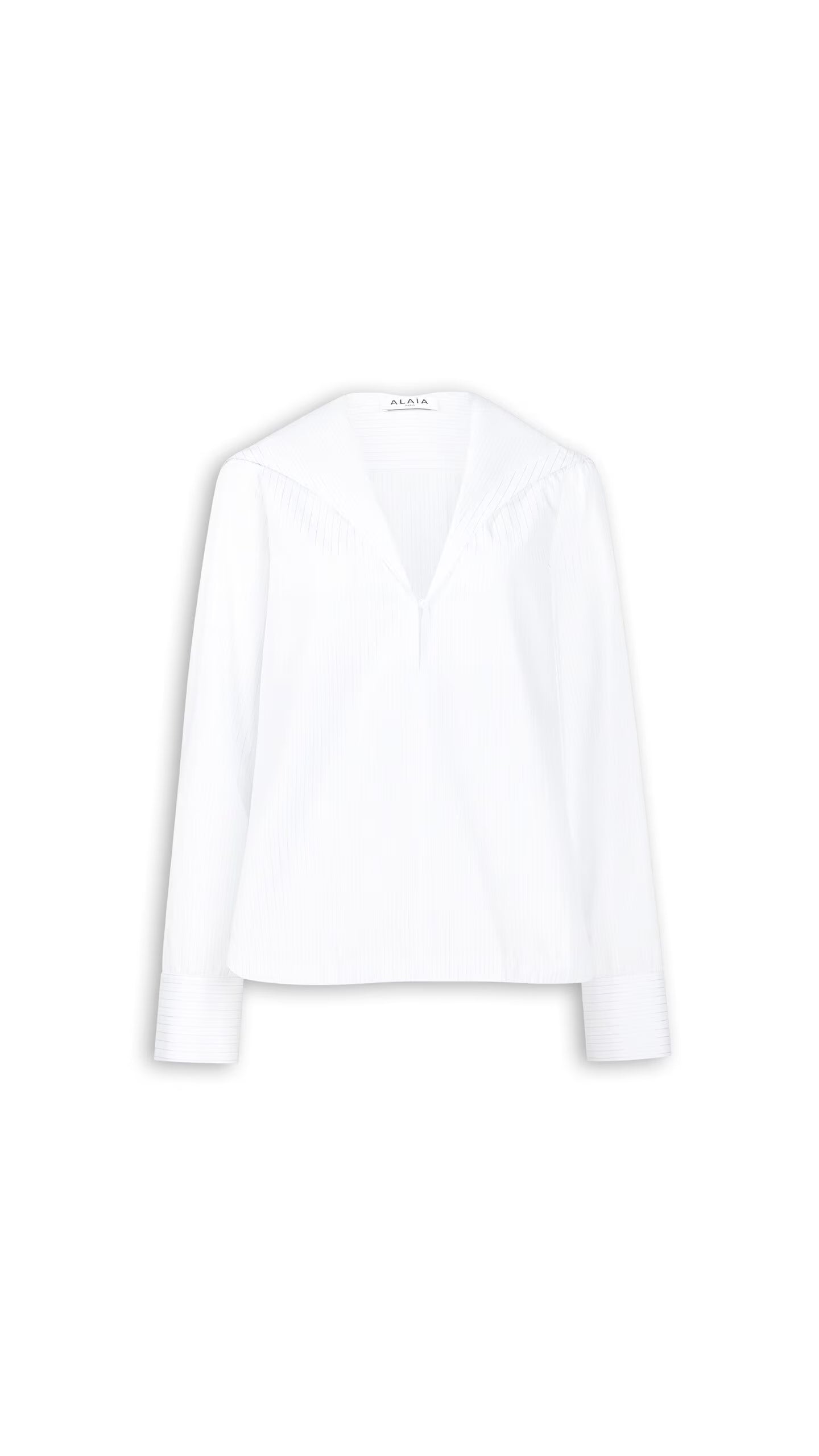 Maison Hooded Poplin Shirt — White