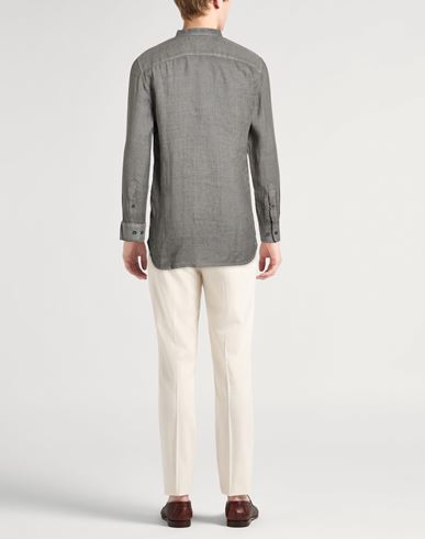 Man Shirt Grey Size 4XL Linen