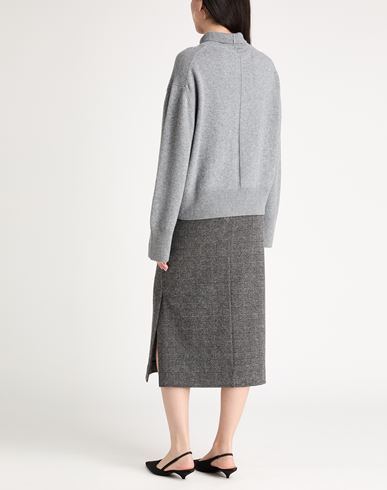 Woman Turtleneck Grey Size XL Cashmere