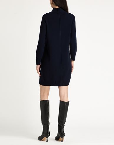 Woman Mini dress Navy Size 6 Virgin Wool, Viscose, Cashmere