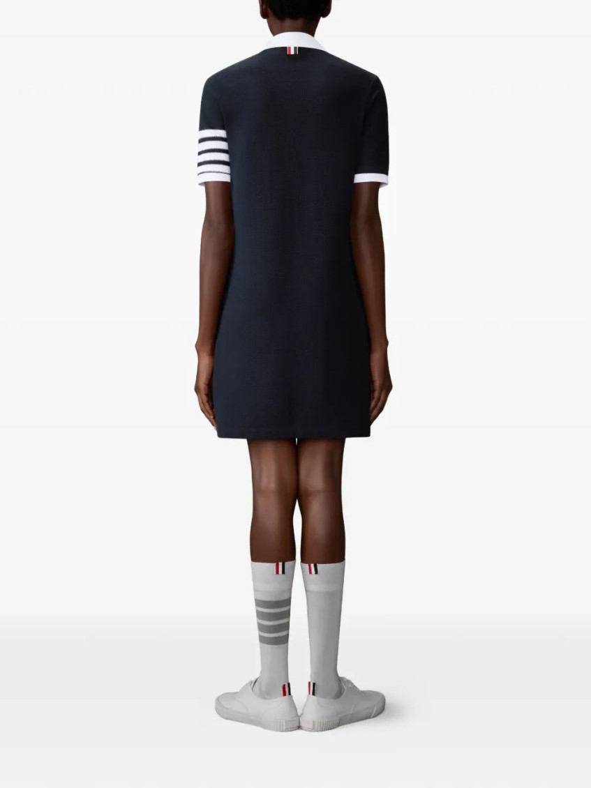 4-Bar Cotton PiquÉ Polo Dress