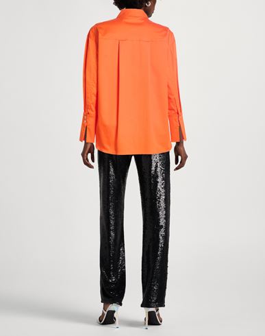 Woman Shirt Orange Size 4 Cotton, Polyamide, Elastane