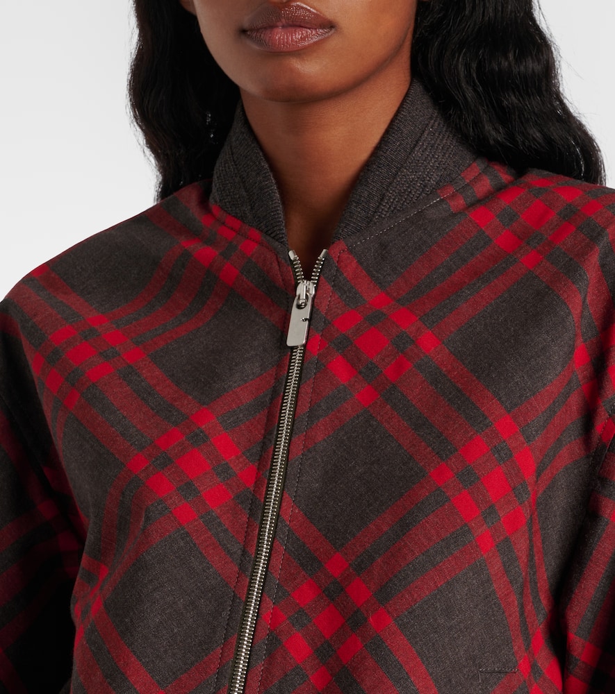 Check bomber jacket