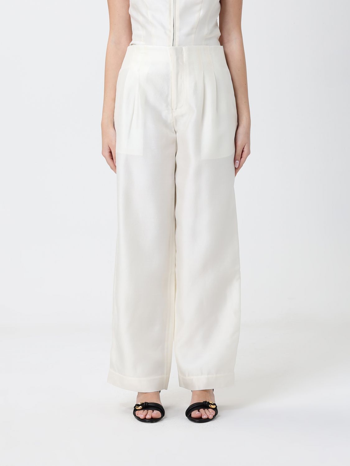Pants Woman color Ivory