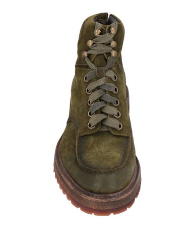 Man Ankle boots Military green Size 9 Soft Leather