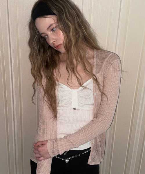 Poltin Sheer Long Sleeve Cardigan
