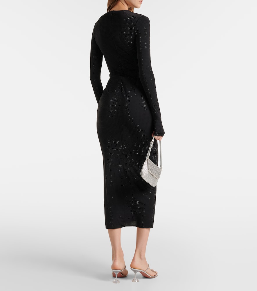 Alex Perry Crystal-embellished jersey maxi dress