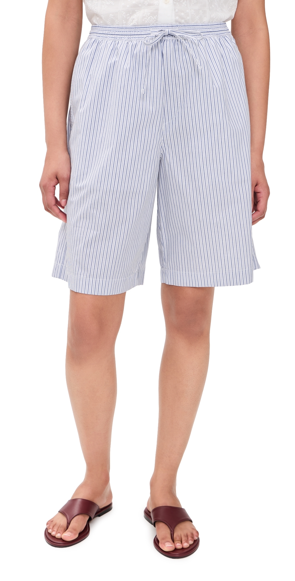 Bermuda Pajama Shorts Blue Stripe