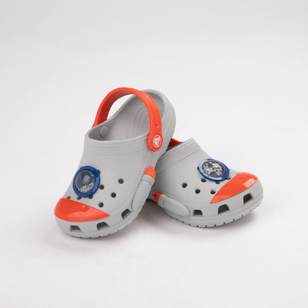 Crocs Classic Rocket Ship Clog - Baby / Toddler - Gray / Mirage Orange