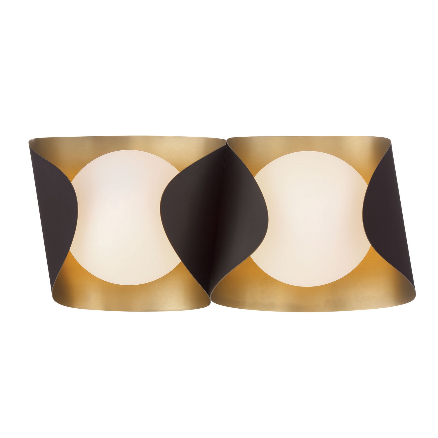 Legacy Brass & Dark Bronze Bathroom Vanity Light from the Flare Collection