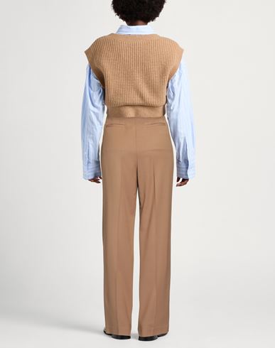 Woman Pants Camel Size 10 Polyester, Virgin Wool, Elastane