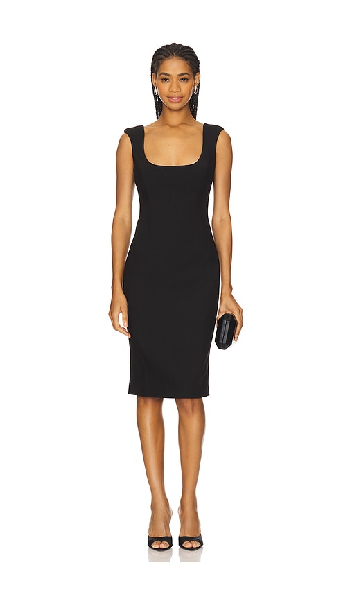 Bardot FIGURBETONTES MIDIKLEID AUDREY in Black. Größe 8. Also in 10, 2