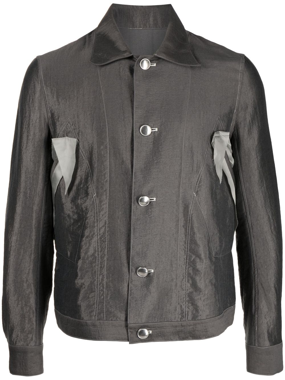 Button-up long-sleeved shirt - Grey